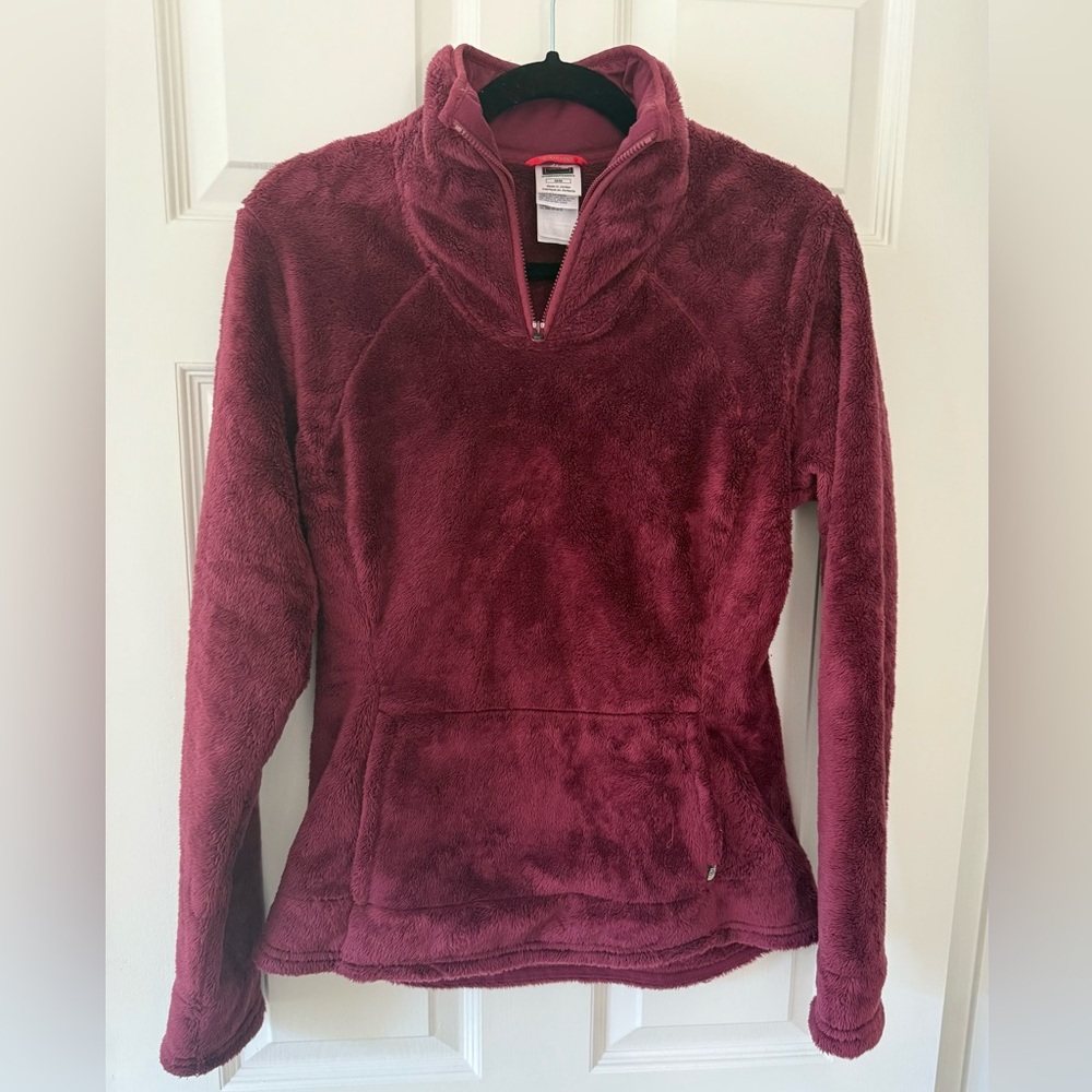 Vintage Northface fuzzy half-zip fleece; very fitted size M (runs small).